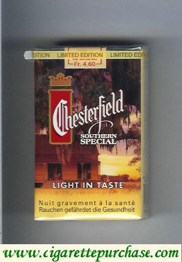 Chesterfield Southern Special Light in Taste cigarettes